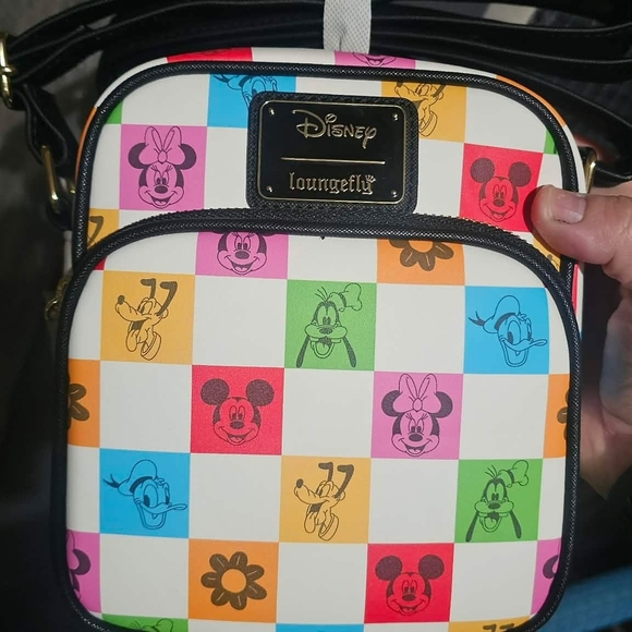 Loungefly Handbags - Loungefly Disney Colorful Checkered Kids Bag